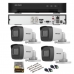 Kit Hikvision 4 Cameras 1080p Dvr Turbo Hd Fonte Conectores