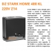 DZ STARK HOME 400 KL POP FREIO 220V Z14 F02281203 + 4M CREMAlHEIRA POP CUSTOM F22900 50CM