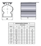 Abra&ccedil;adeira Zincada C/ Cunha 1 Polegada