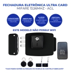Fechadura Eletr Agl 12v Ultra Card Ch Simp Mf 13,56mhz Pt