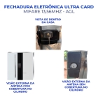 Fechadura Eletr Agl 12v Ultra Card Ch Simp Mf 13,56mhz Pt