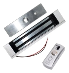 Fechadura Eletro&iacute;m&atilde; 280kg 12v + Botoeira 12v Prata Papaiz Prata