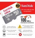 Cart&atilde;o SD Class 10 128GB Ultra